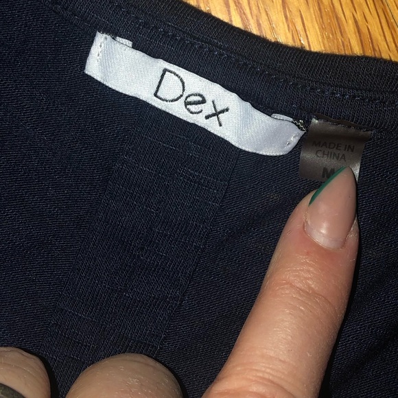 Dex tie back navy tank top - Picture 3 of 3